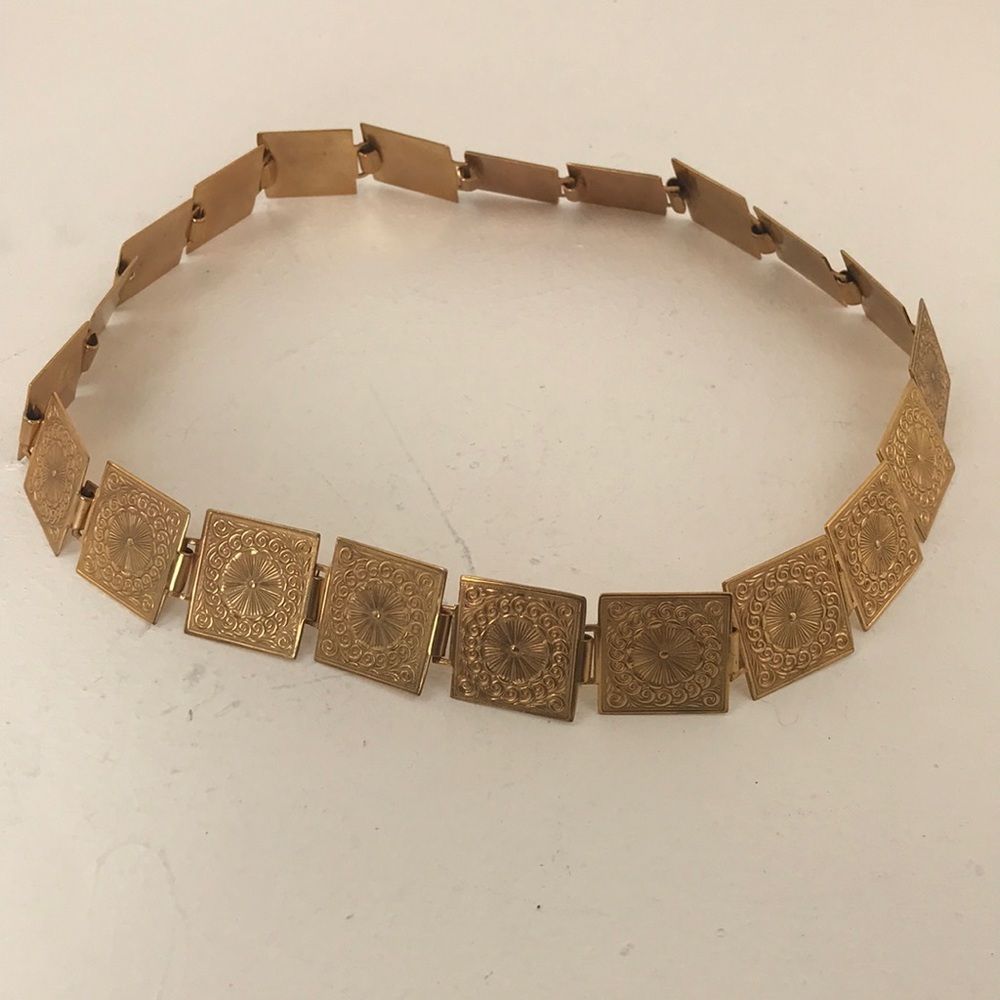 Gold metal belt